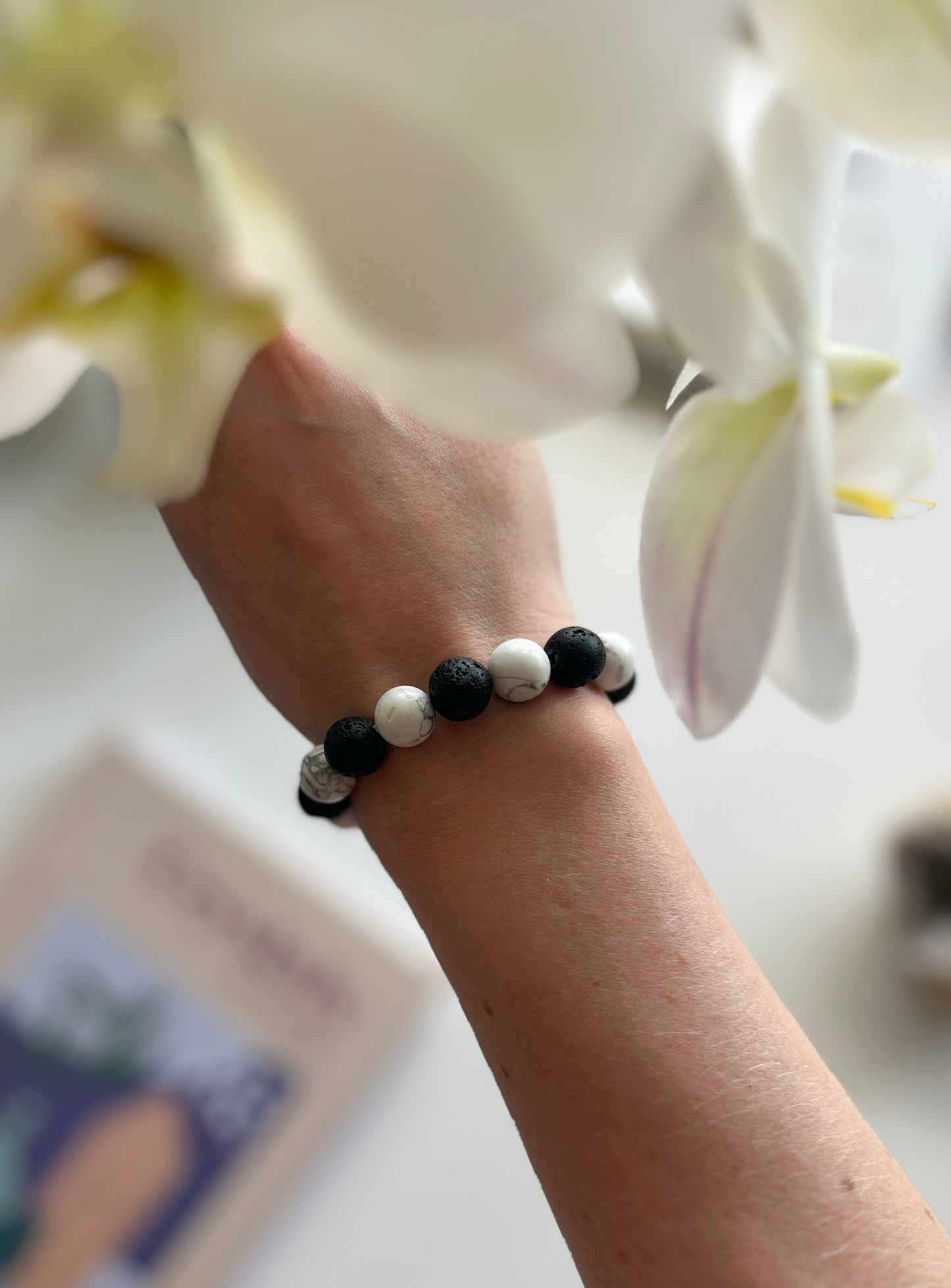 Black and White • Black Lava & Howlite
