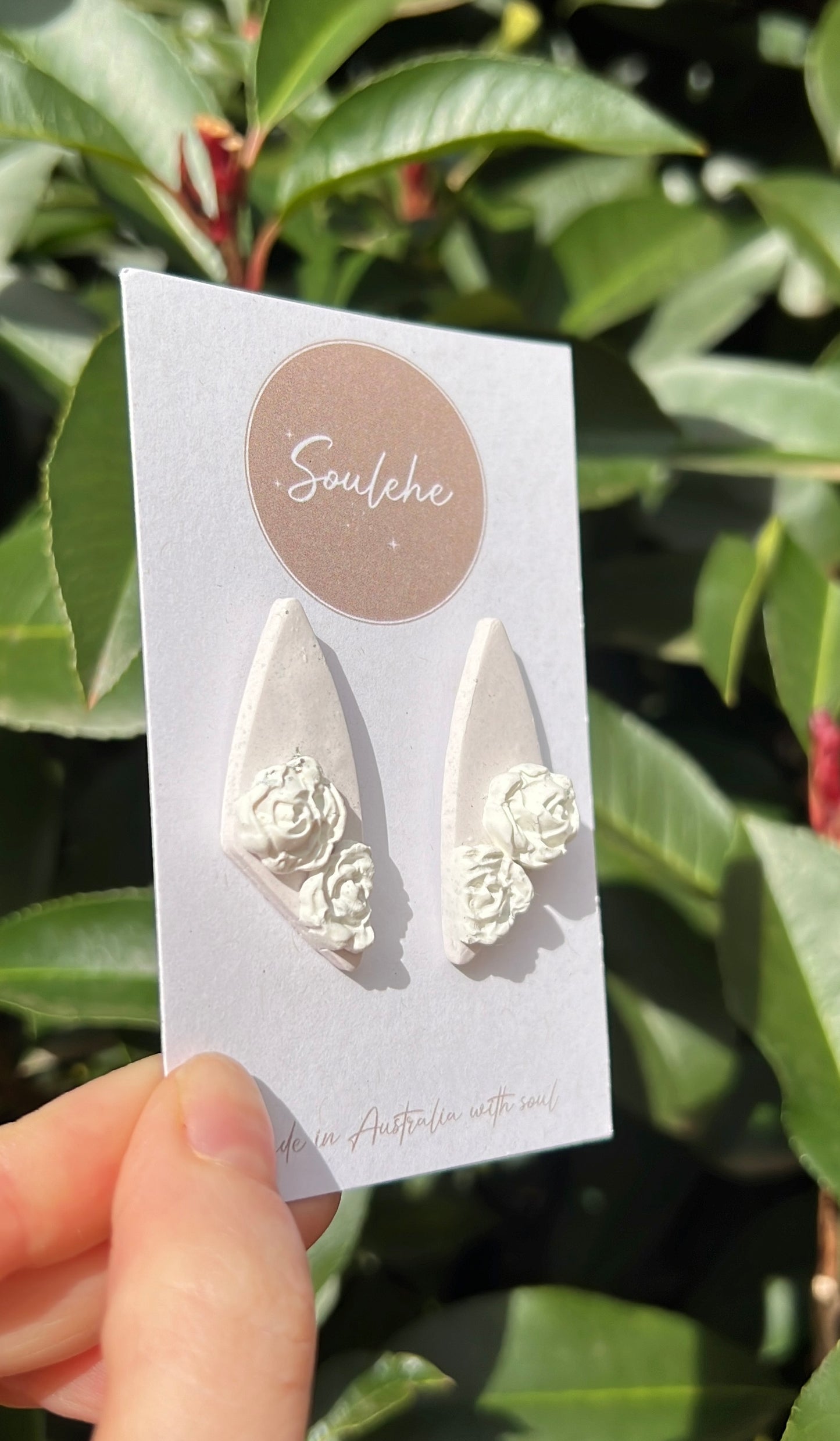 Elegant Ivory • Polymer clay • 925 Silver plated