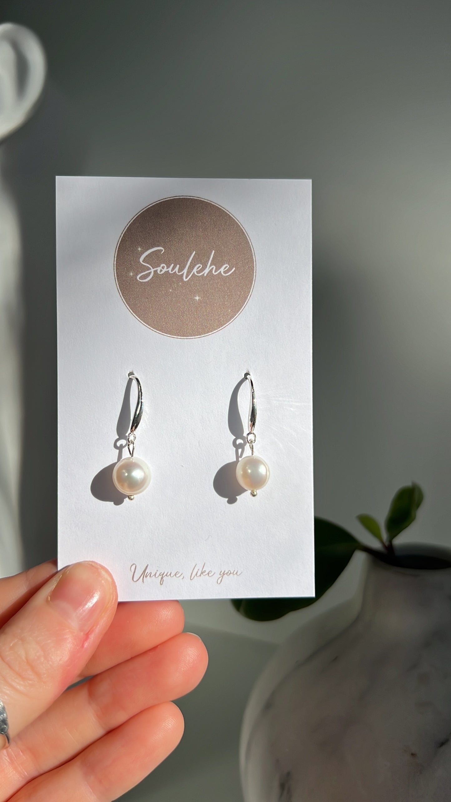 Pure Elegance Pearl Earrings • 925 Silver