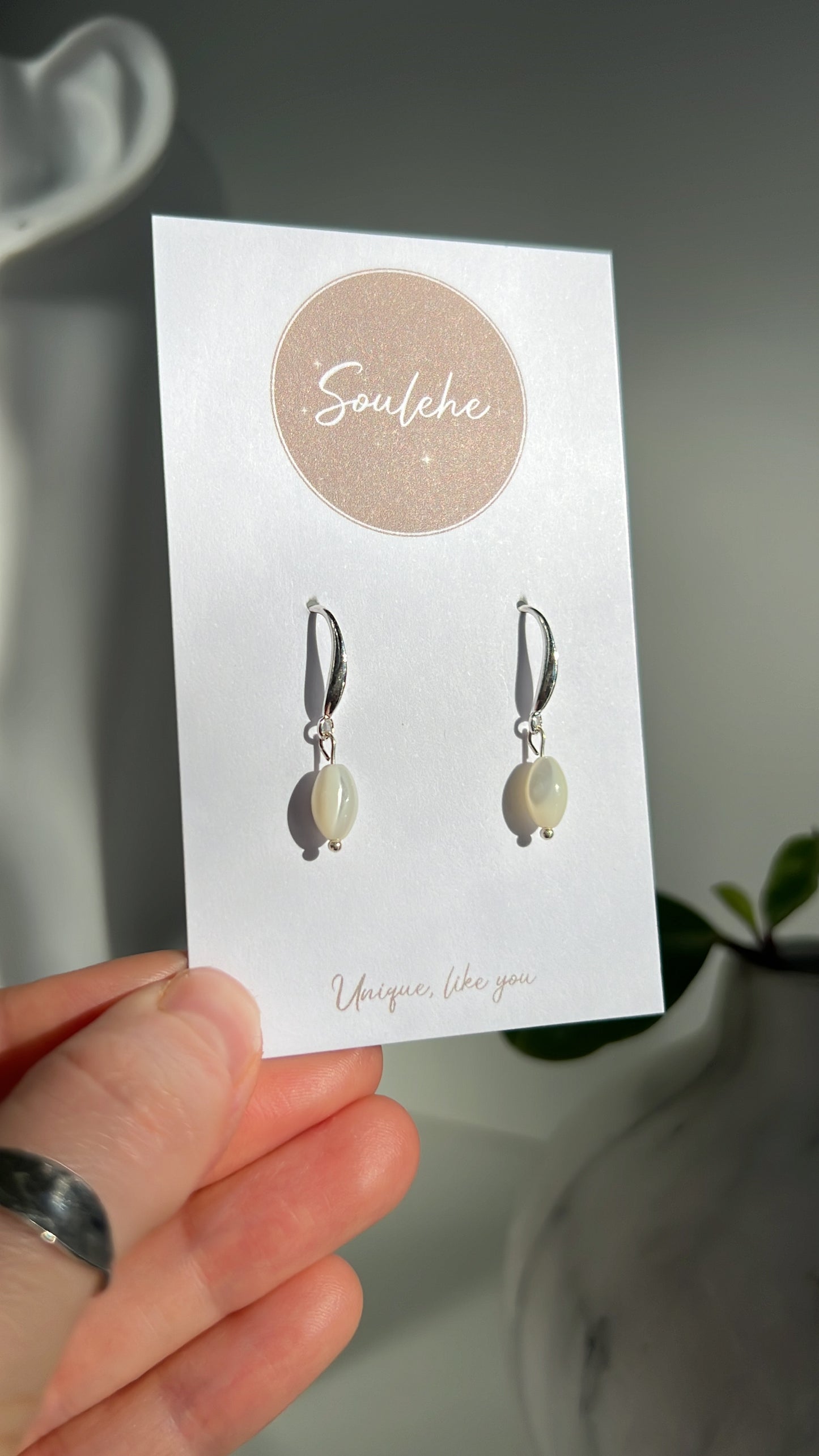 Shell drops earrings