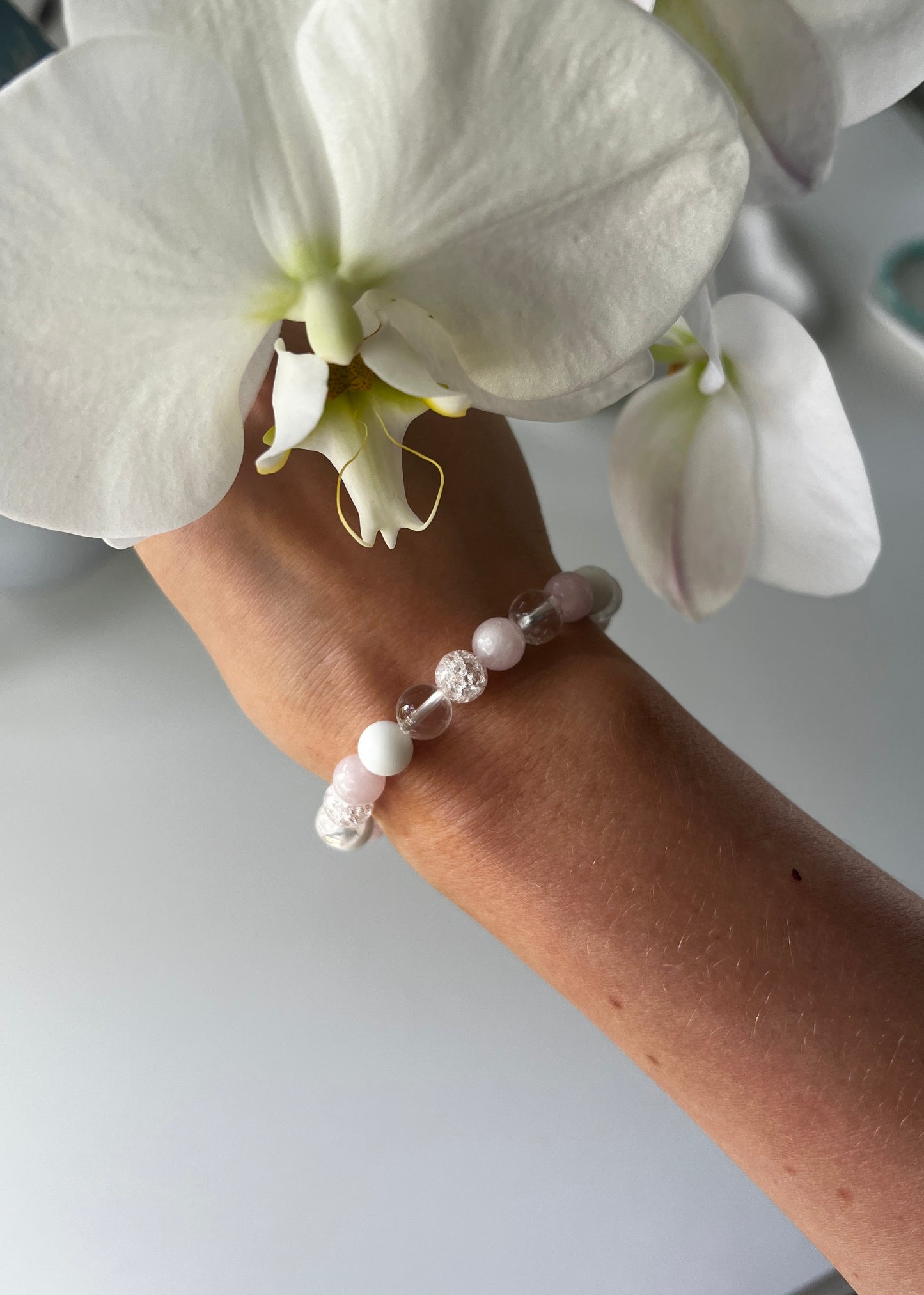 Natural stone pink bracelet