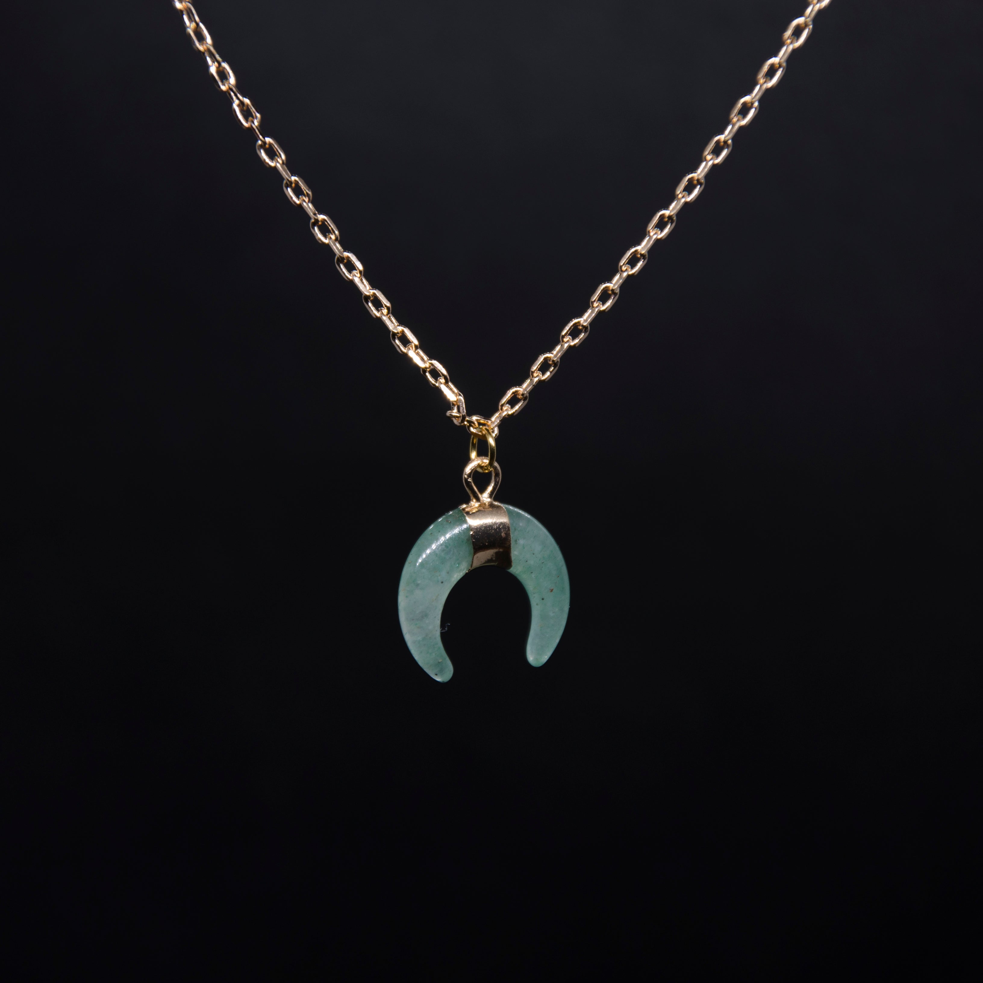 Green moon necklace Clearance