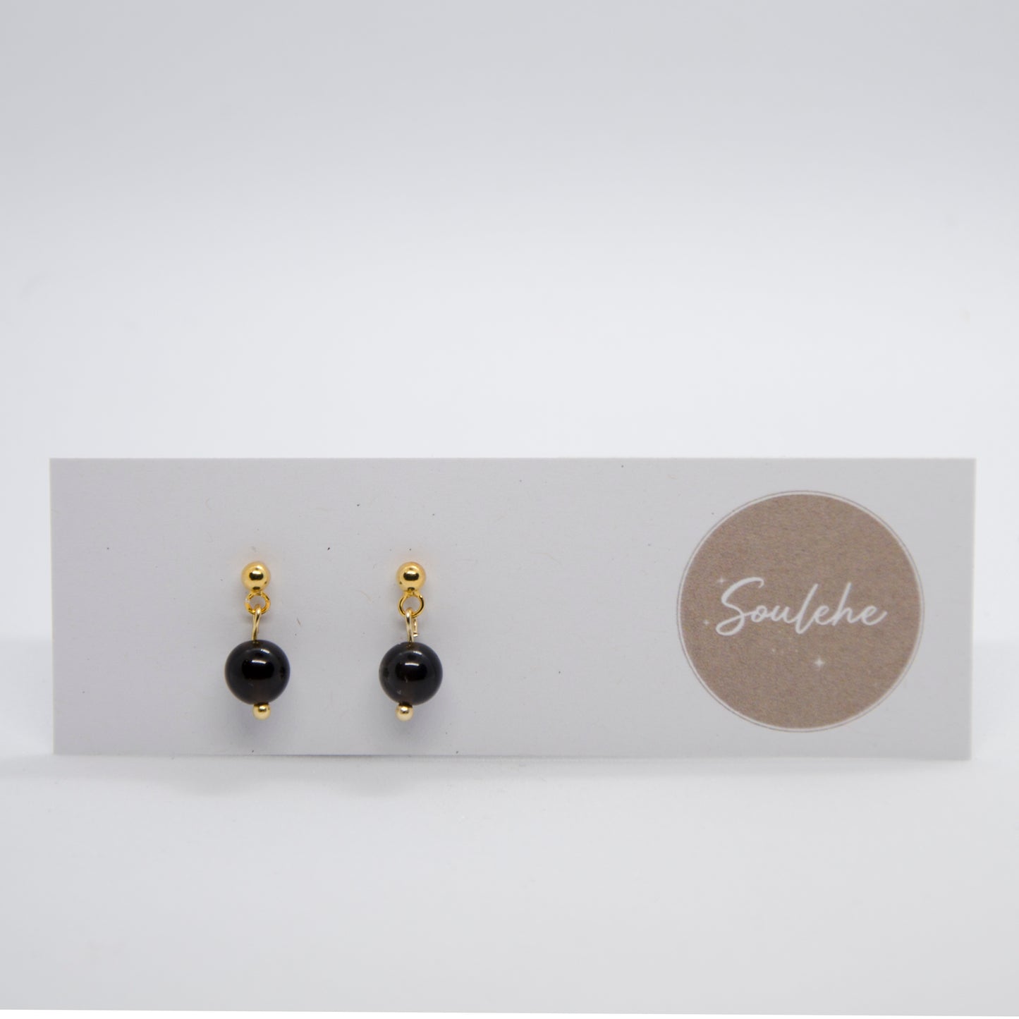 Silver Obsidian Earrings