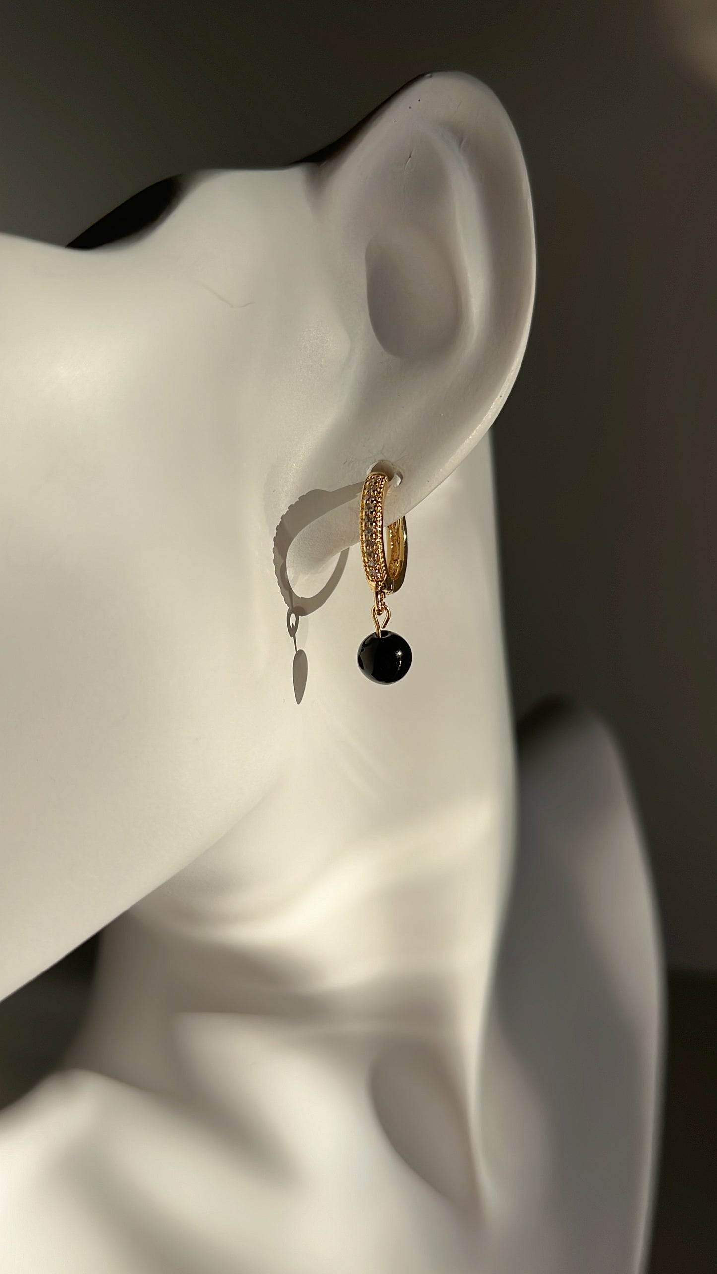 Powerful Protection • Earrings •  Silver Obsidian & 14k Gold Plated
