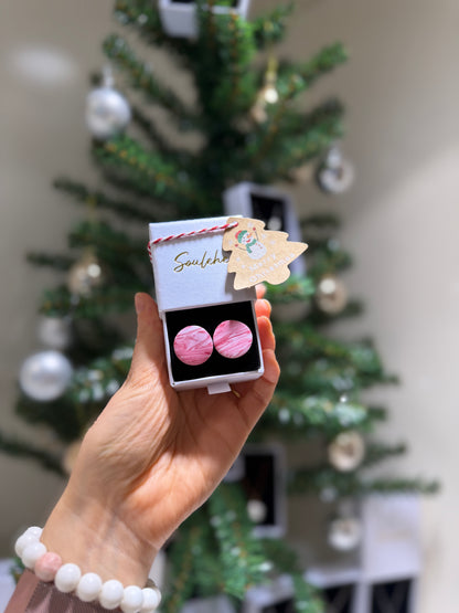 Candy Cane style Stud Earrings