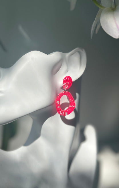 Crimson Curve • Luxurious Artisan Earrings