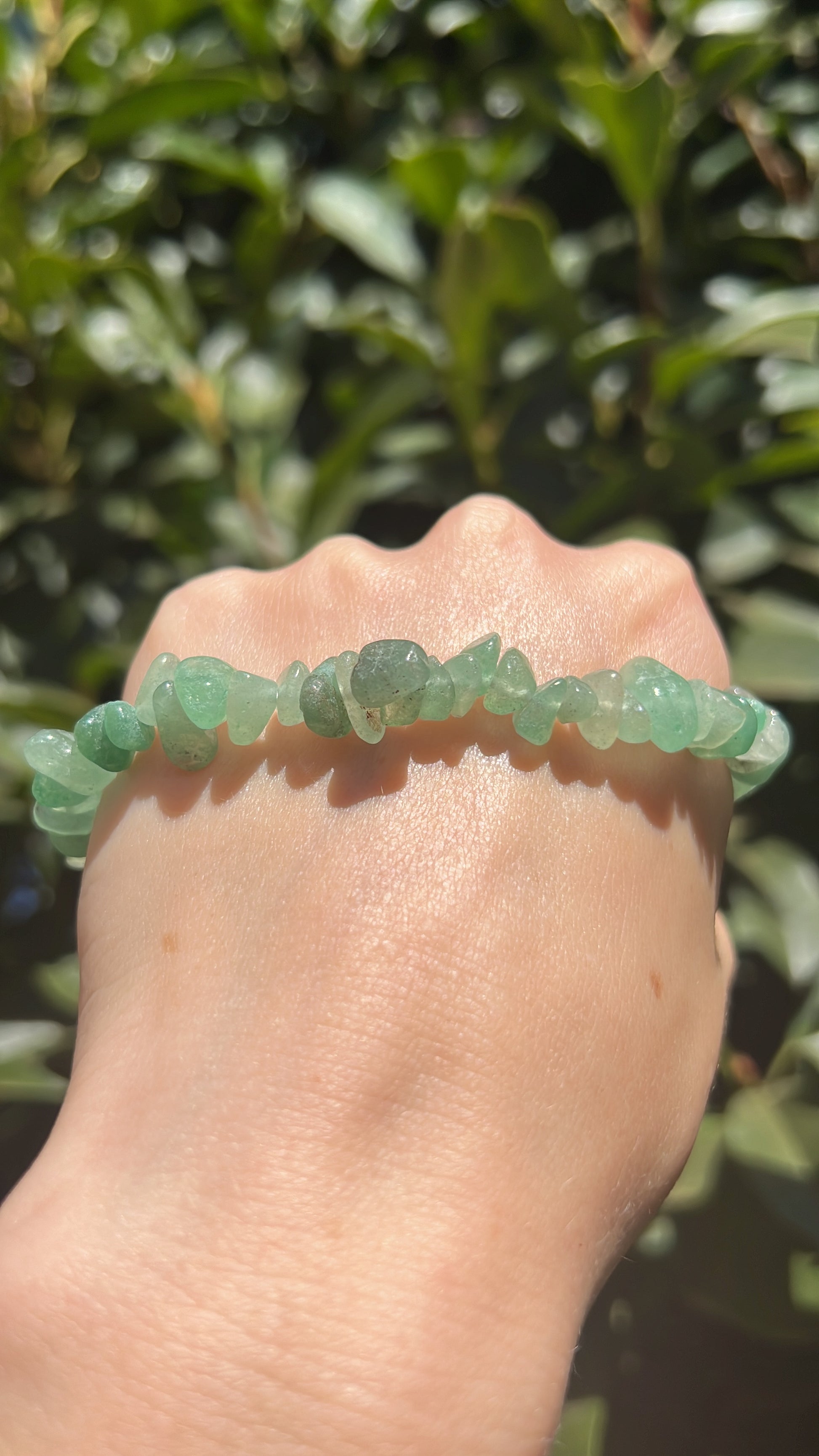 natural green aventurine crystal stone bracelet