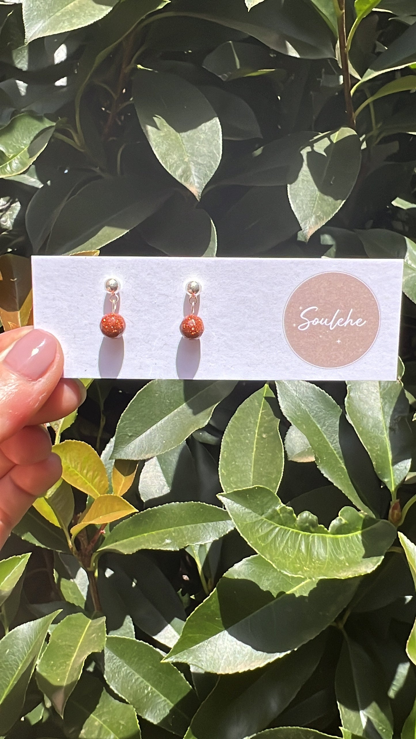 natural golden sunstone crystal earrings