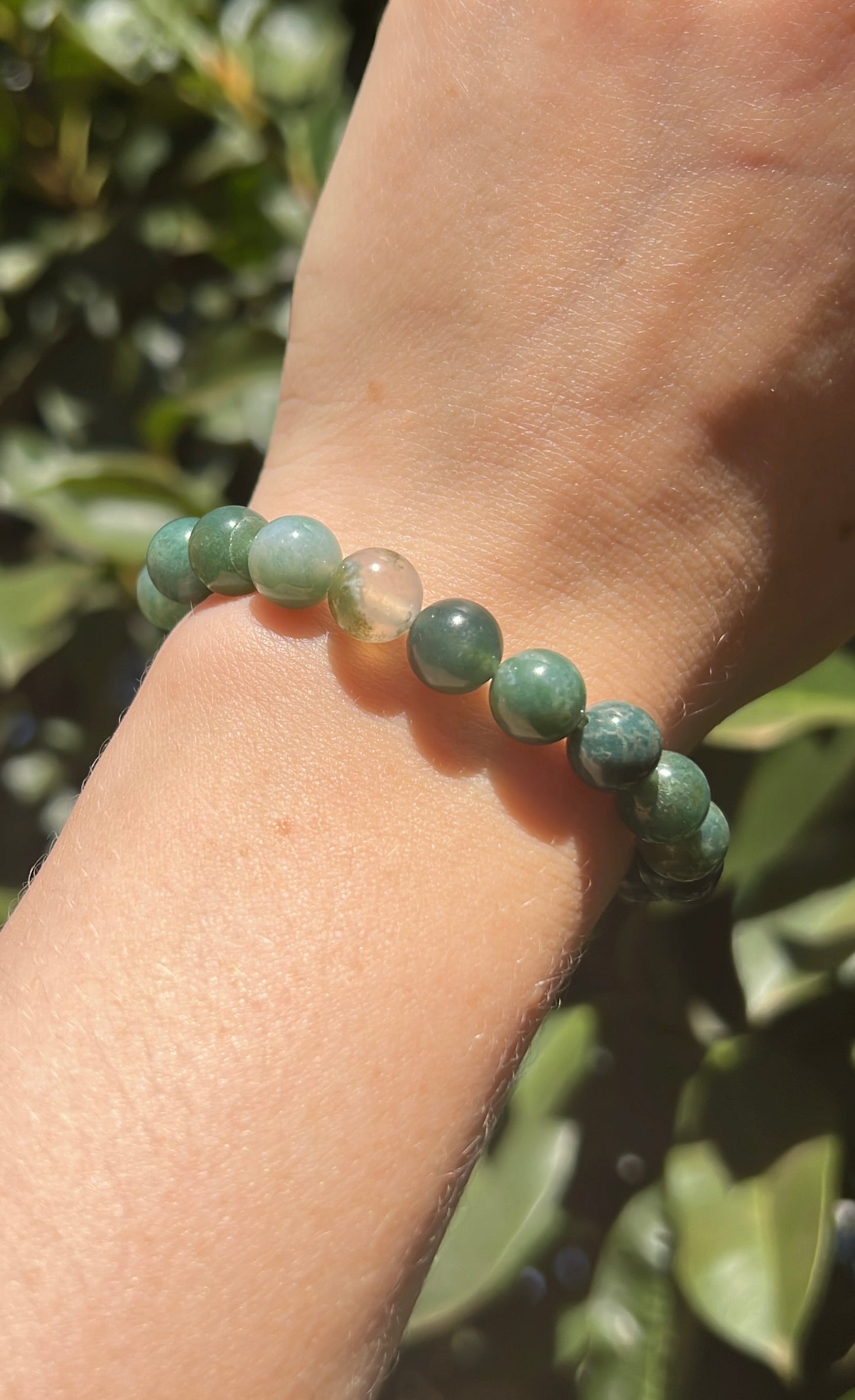Grounding, Money,  Protection - Moss Agate