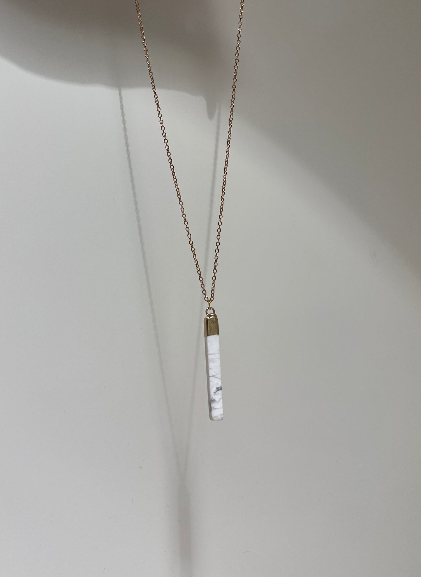 Peace x Love • Necklace • Howlite x Stainless Steel