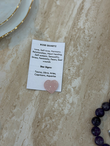 Heart Rose Quartz stone