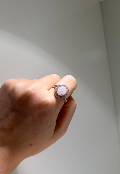 Rose Quartz Oval • 925 Sterling Silver