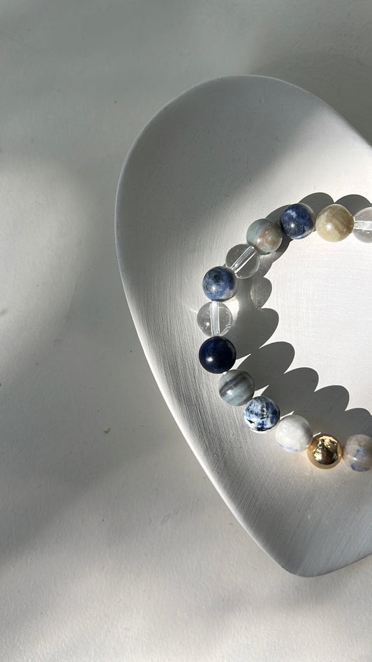 2025 Sagittarius Support Bracelet Amazonite, Blue Sodalite, Clear quartz