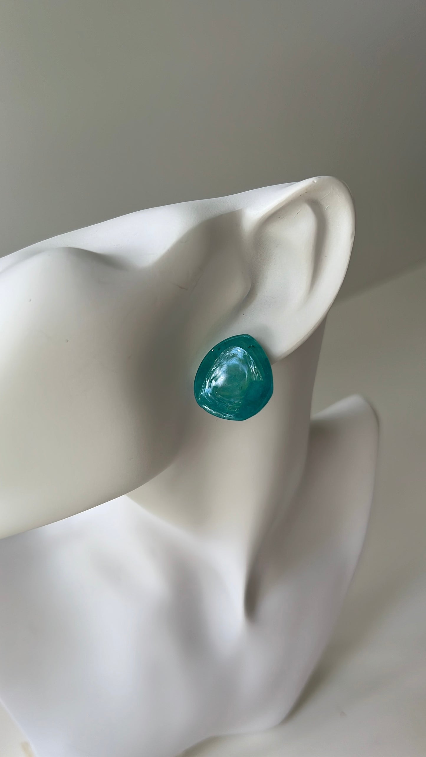 Teal Stud • Luxurious Artisan Earrings