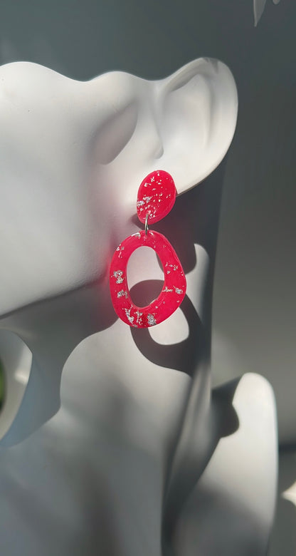 Crimson Curve • Luxurious Artisan Earrings