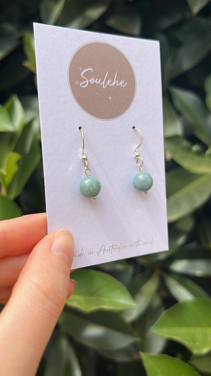 Happiness x Travelling • Earrings • Jade & 925 Silver Plated