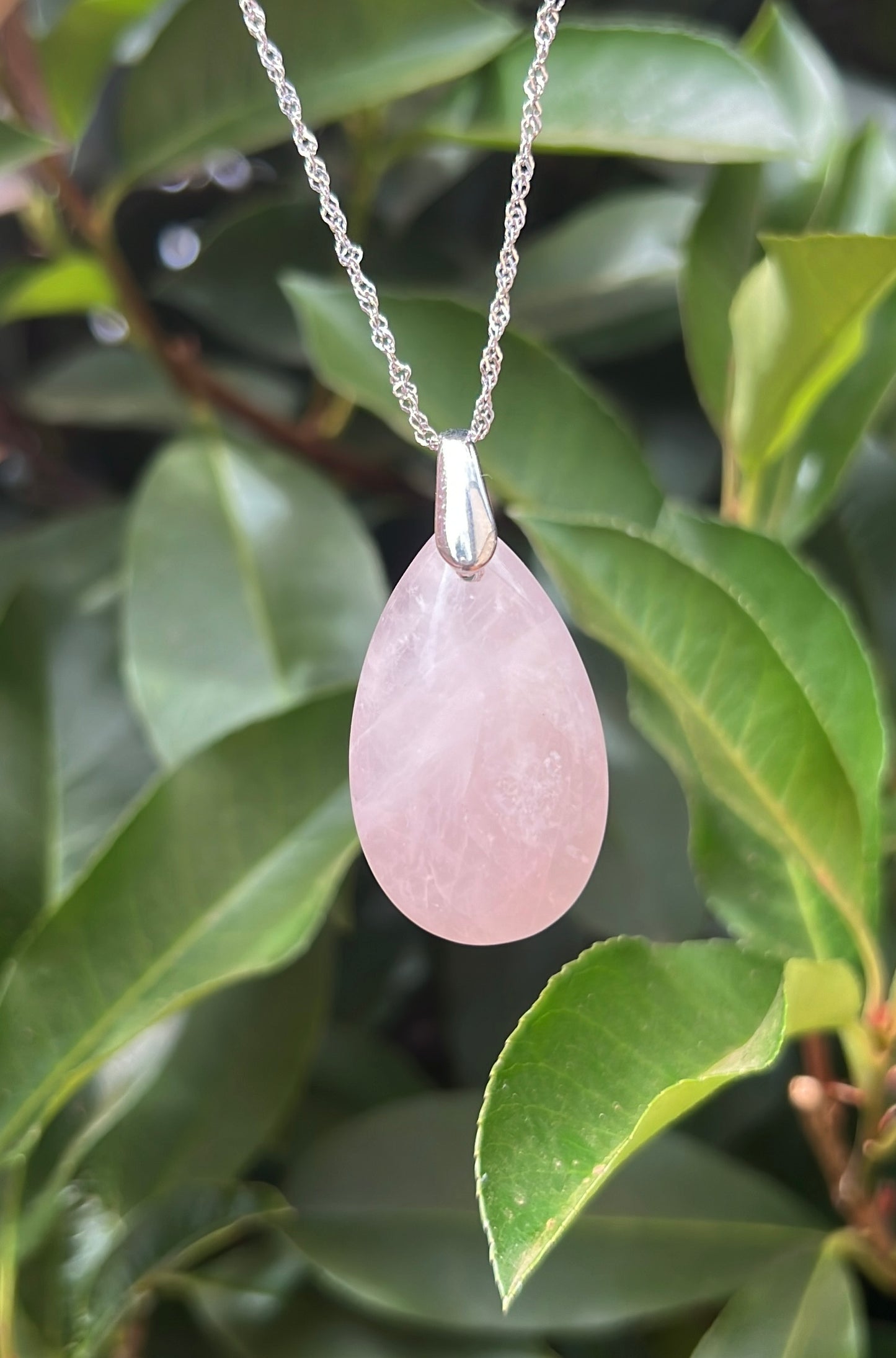 Healing x Relationships Combo • Necklace & Earrings • Rose Quartz & 925 Silver