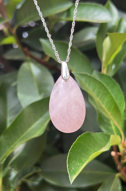 Healing x Relationships Combo • Necklace & Earrings • Rose Quartz & 925 Silver
