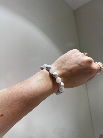 Heal the heart - Rose Quartz x Howlite