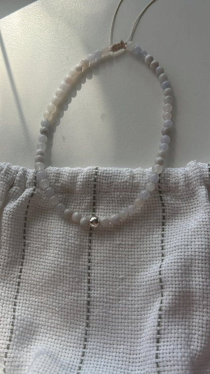 Bloom • Aquamarine, White Agate & Pink Aventurine
