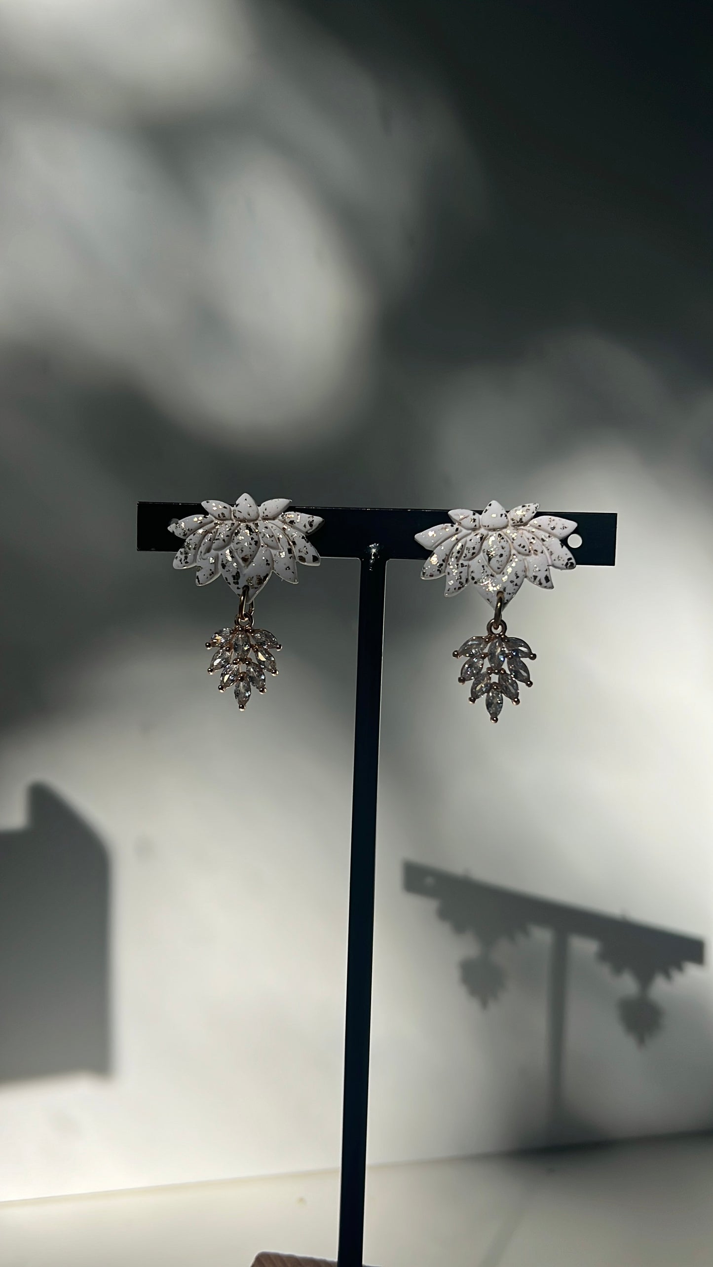 Snow Flower Shine • Luxurious Artisan Earrings