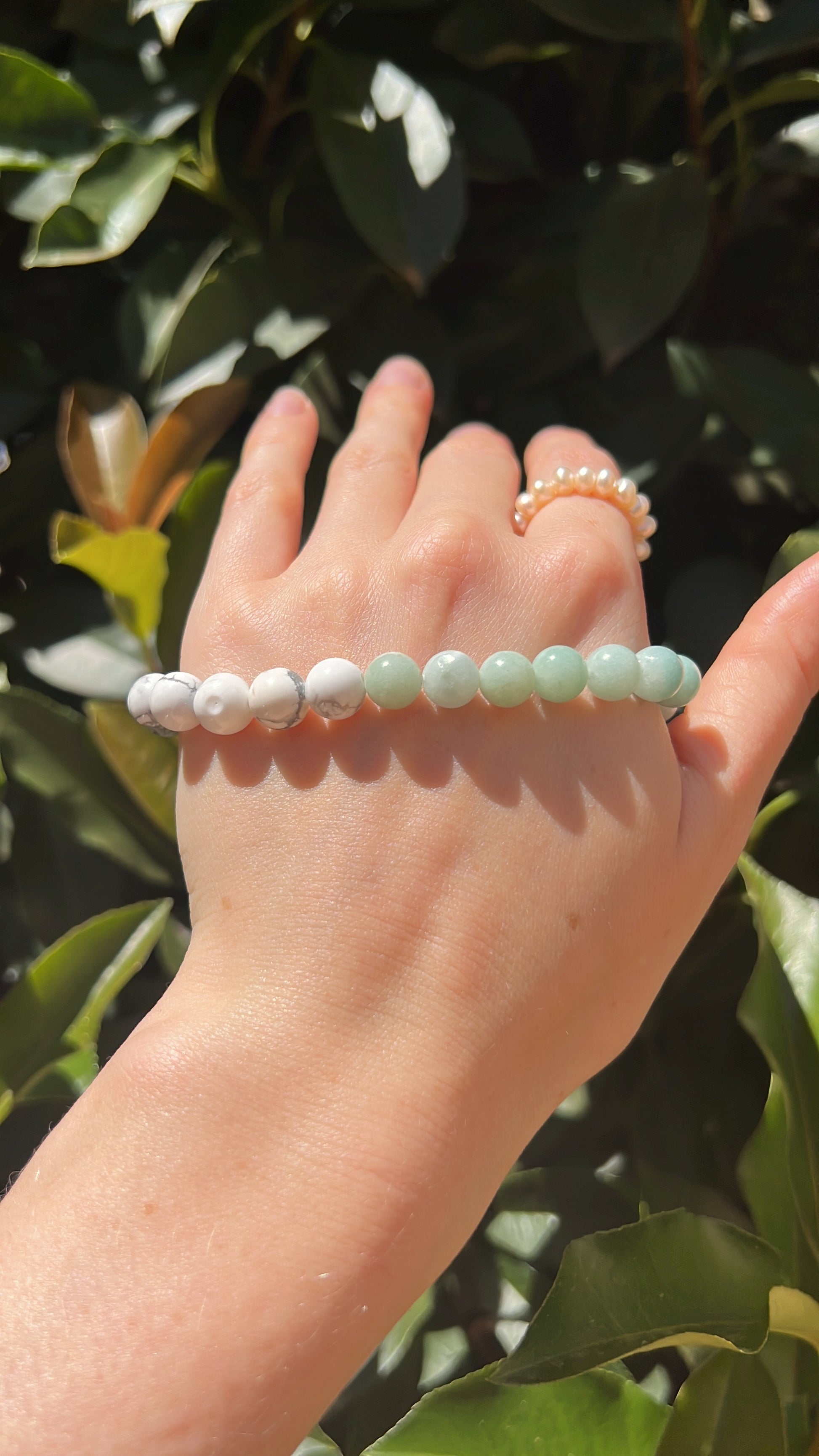 Amazonite howlite crystal natural stone bracelet earrings 