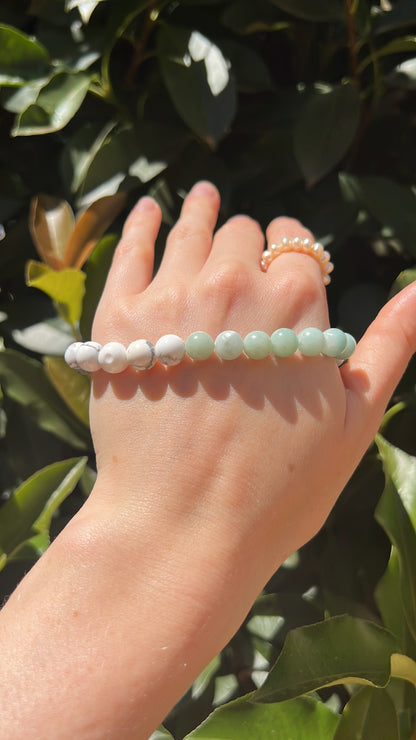 Amazonite howlite crystal natural stone bracelet earrings 