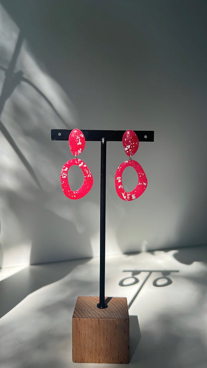 Crimson Curve • Luxurious Artisan Earrings