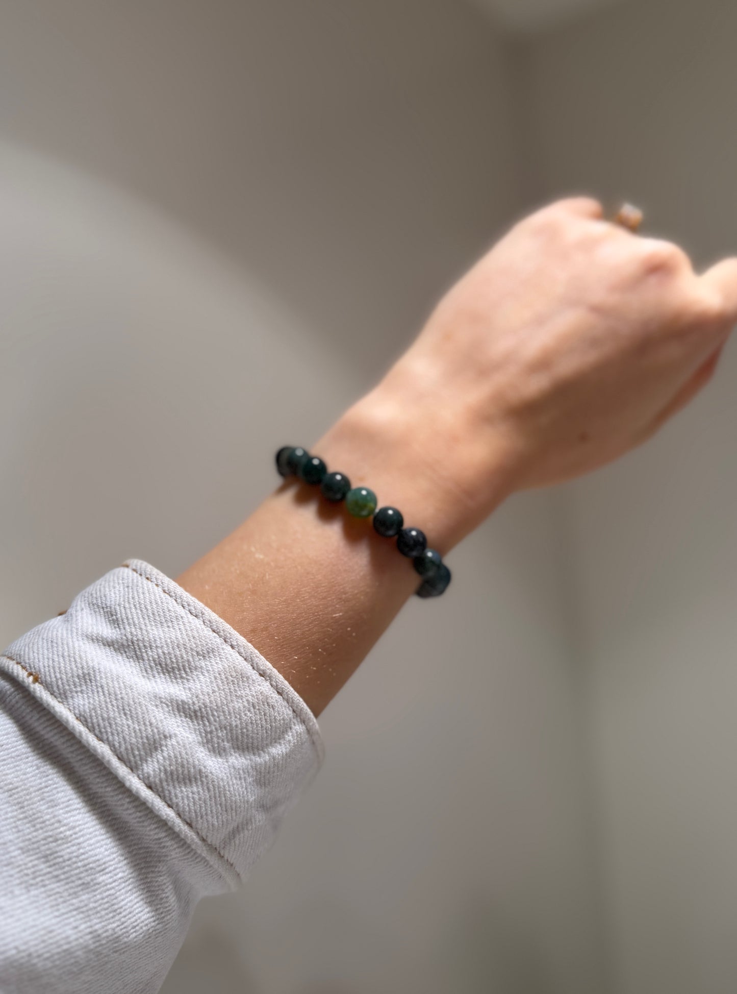 Grounding, Money,  Protection - Moss Agate