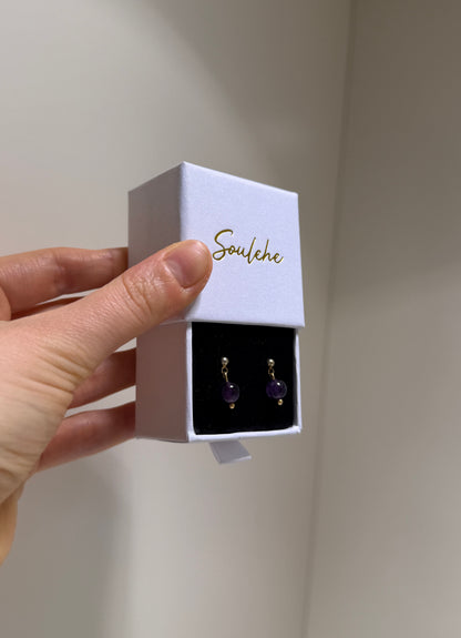 Amethyst Studs - Dream fulfiller, Focus
