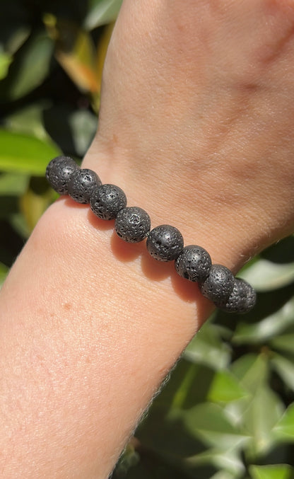 Strength x Courage • Bracelet • Black Lava