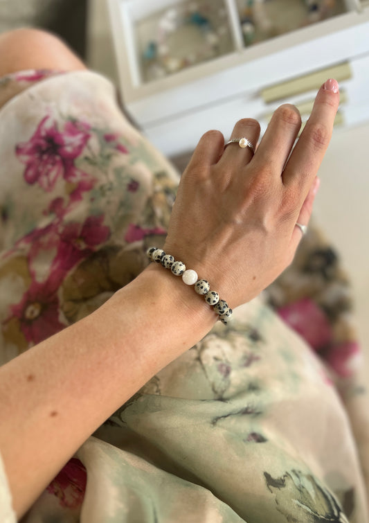 Femininity & Grounding - Dalmatian Jasper