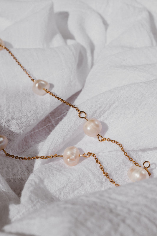 Big Pearl Choker • Stainless Steel or 925 Silver