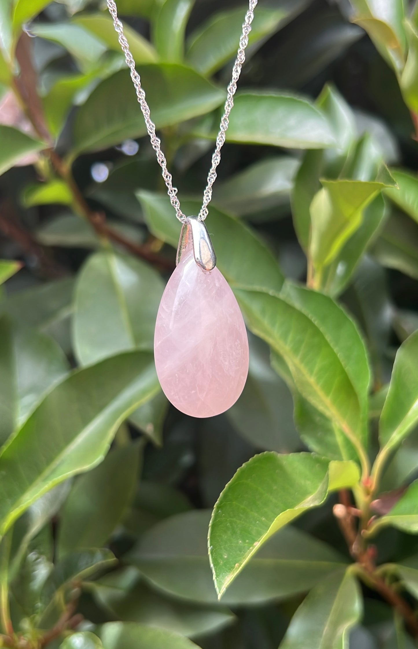 Healing x Relationships Combo • Necklace & Earrings • Rose Quartz & 925 Silver