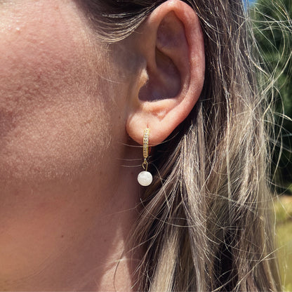 Intuition x Balance • Earrings • Moonstone & 14K Gold Plated