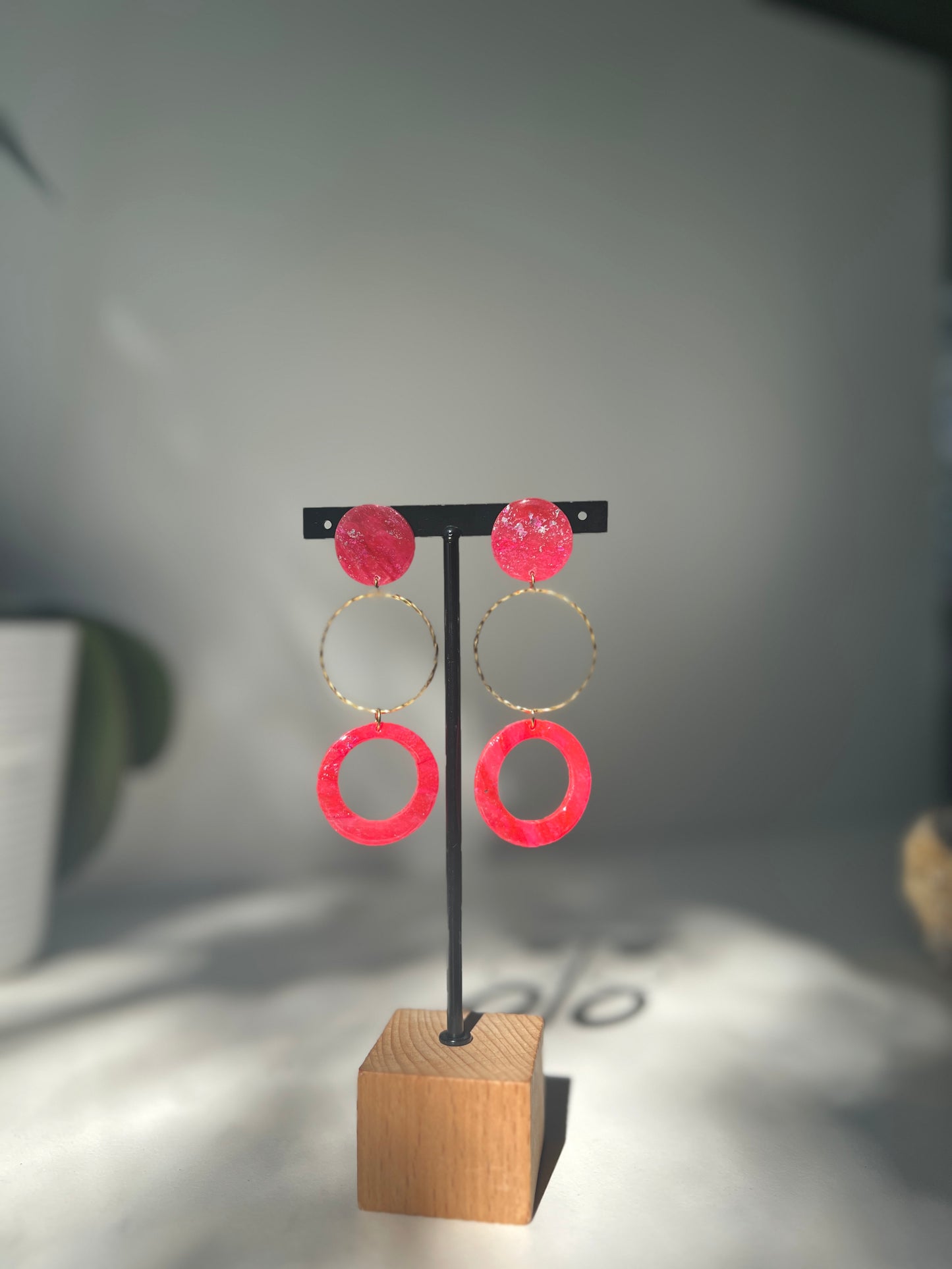 Crimson Triple • Luxurious Artisan Earrings