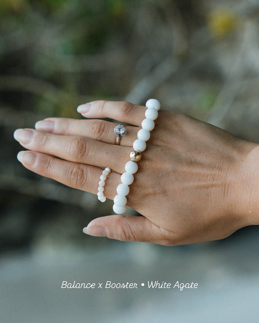 Balance x Booster • White Agate