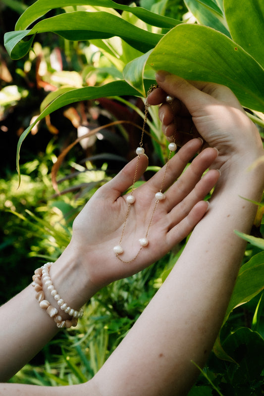 Big Pearl Choker • Stainless Steel or 925 Silver