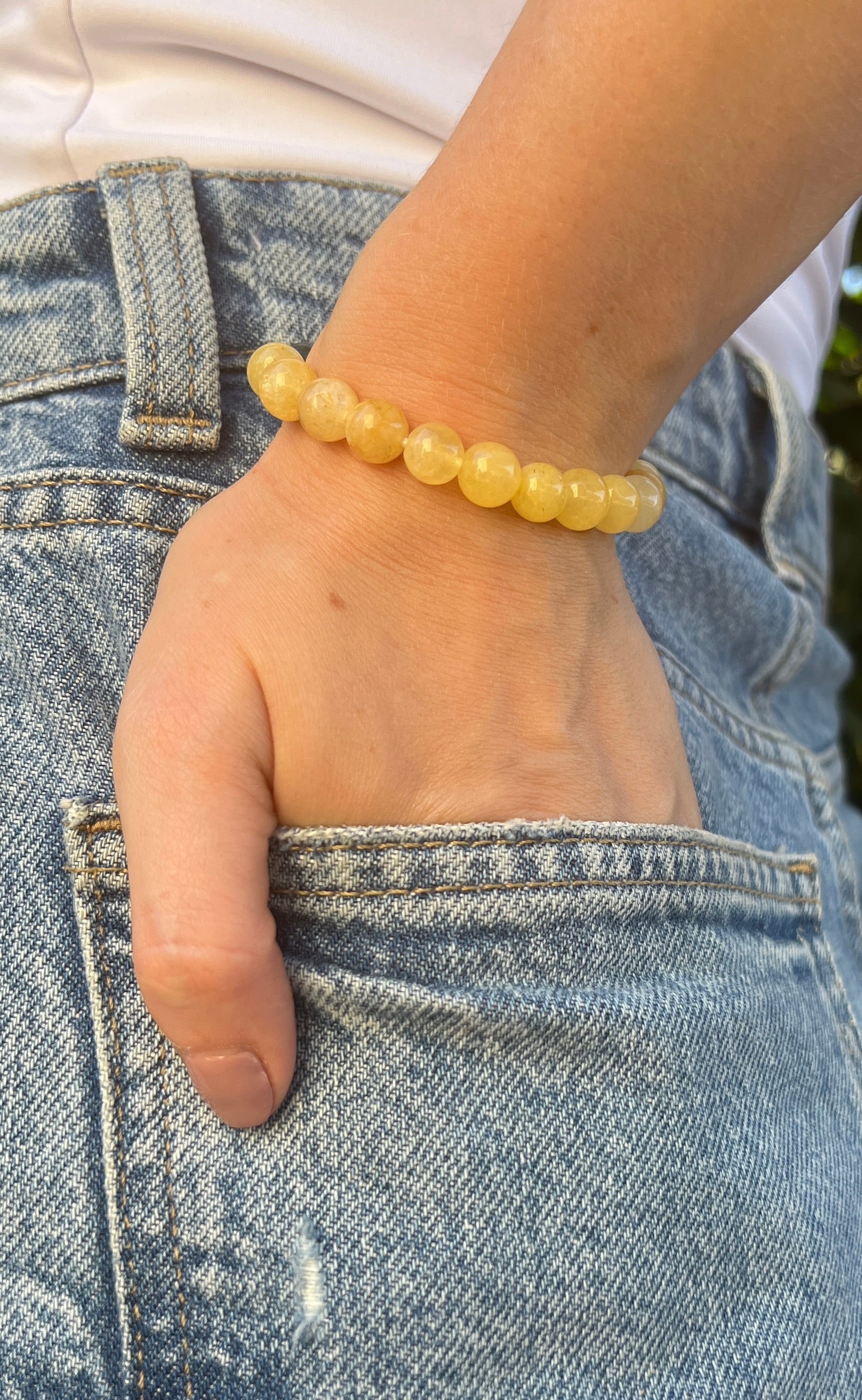 natural moss agate citrine bracelet 