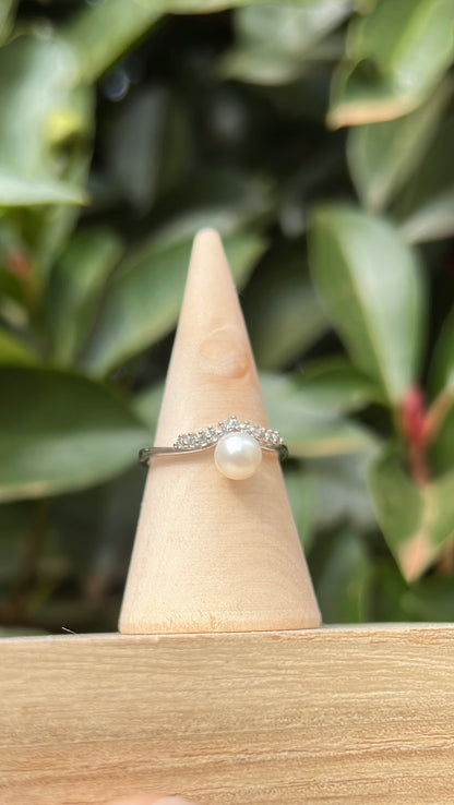 natural pearl ring
