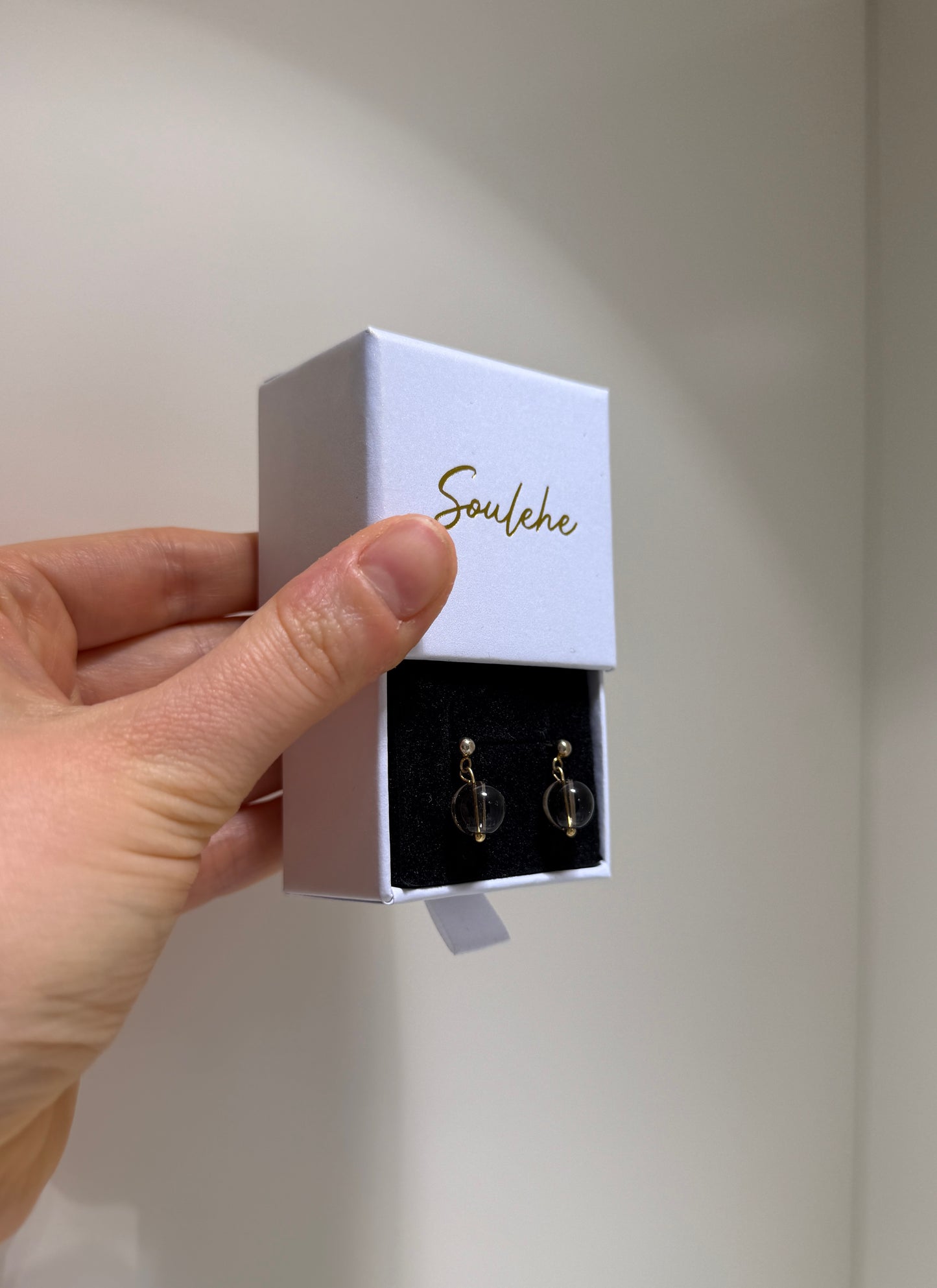 Smoky Quartz studs - Fulfilment of dreams