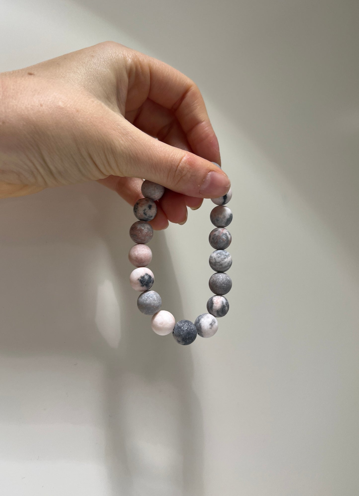 Pink Zebra Jasper Matte -  Balancing male and female energies