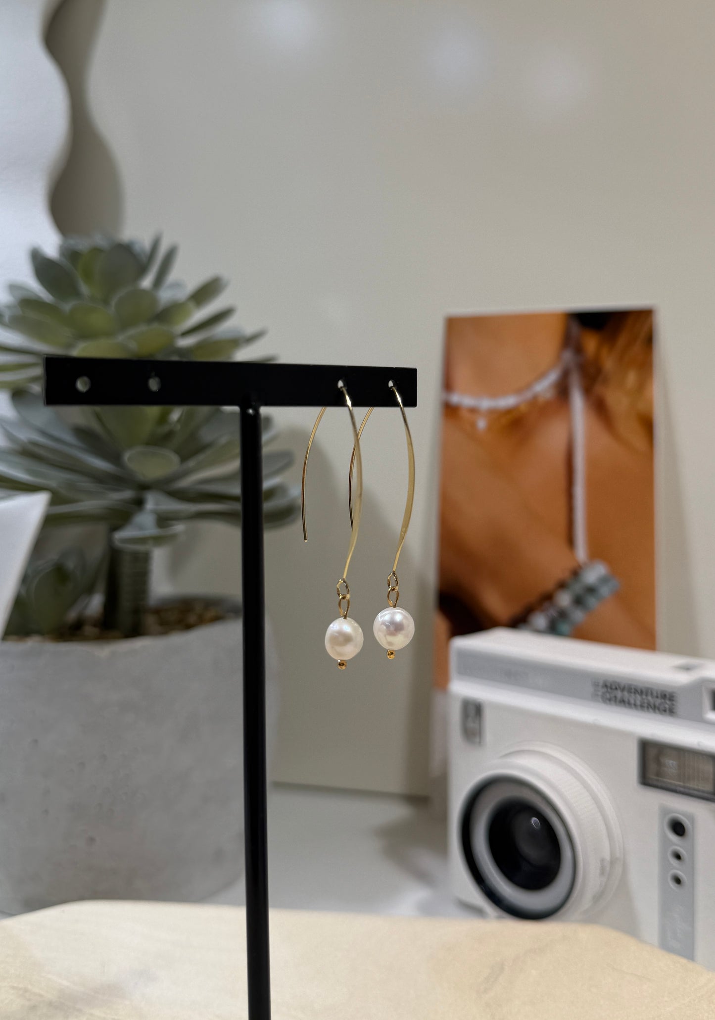 Pearl Long Earrings