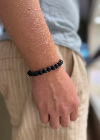 Strength x Courage • Bracelet • Black Lava