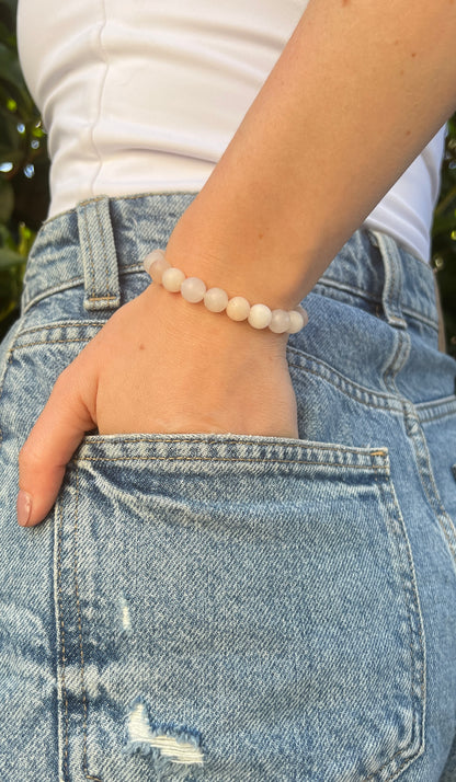 pink aventurine crystal natural stone bracelet