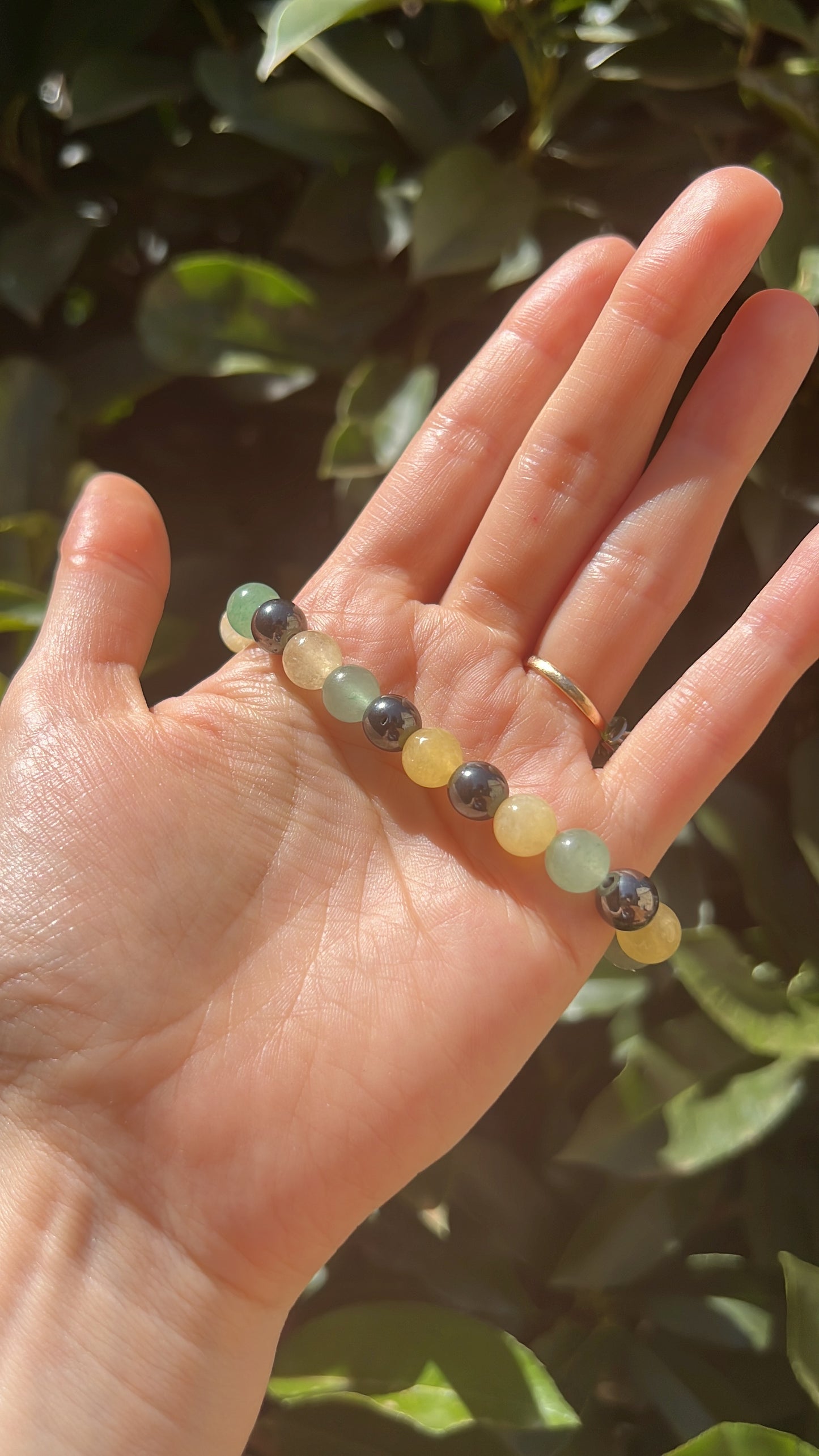 hematite citrine green aventurine crystal natural stone bracelet