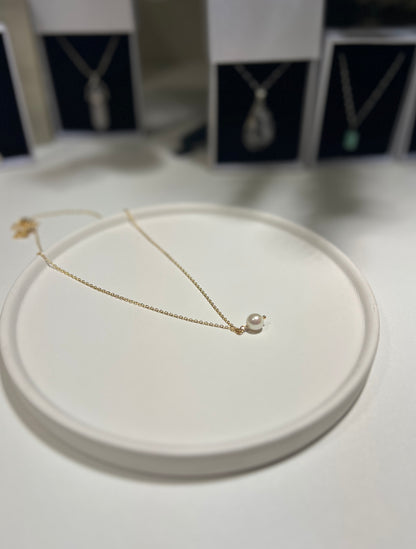 Solo Pearl • 14K Gold filled Necklace