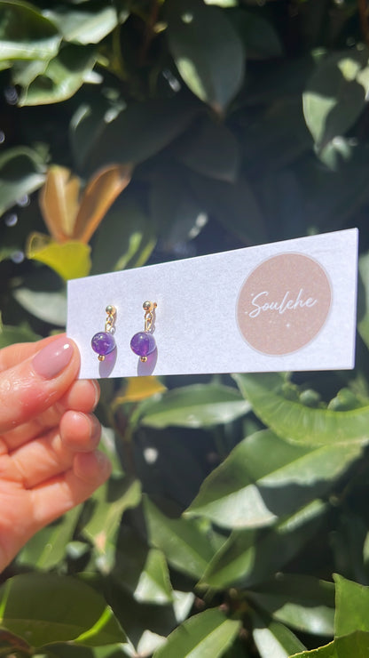 Harmony x Intuition • Earrings • Amethyst & 18K Gold Plated or 925 Silver