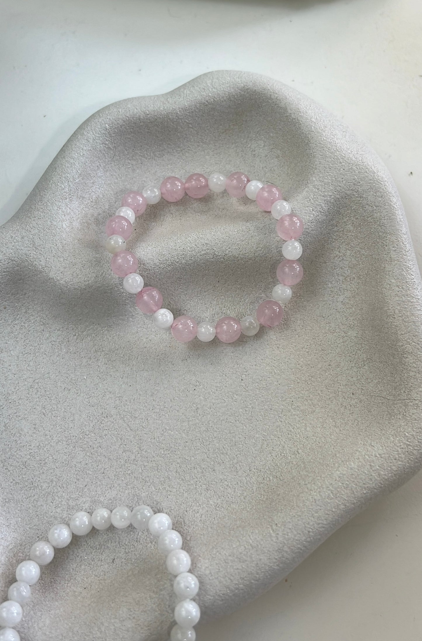 Joy , New Beginnings, Love • Rose Quartz & Moonstone • Bracelet