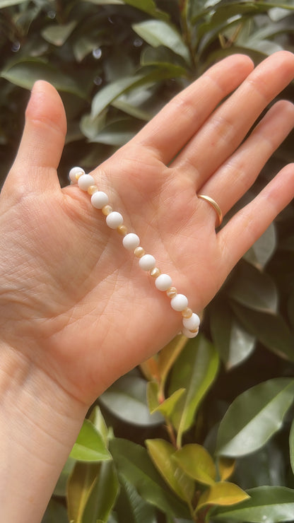 shell bracelet earrings wedding